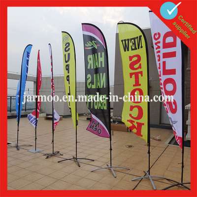 Environmental Polyester Flying Beach Flag Banner